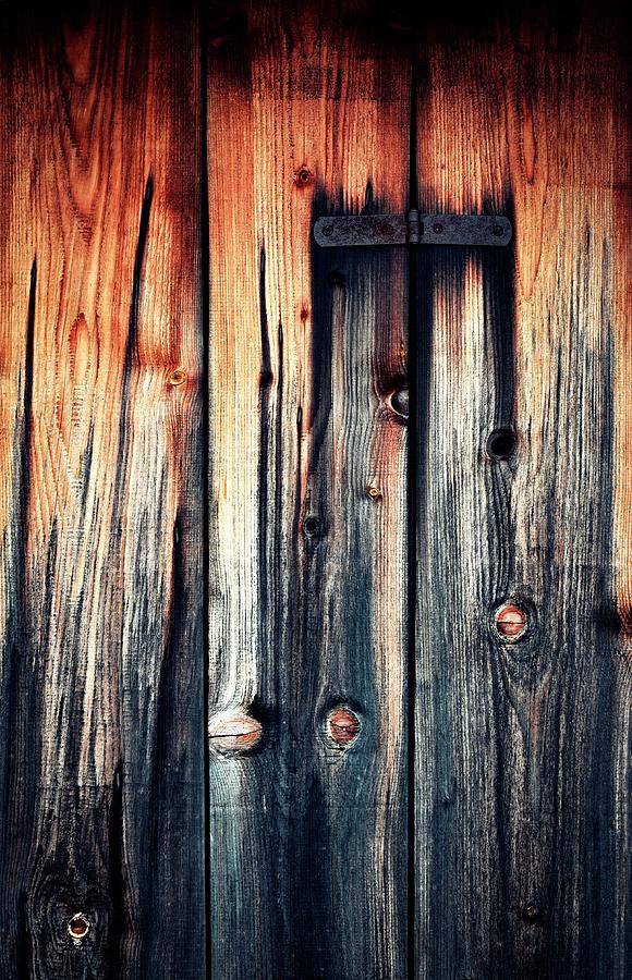 Abstract Photograph - Detail Of An Old Wooden Door by Jozef Jankola