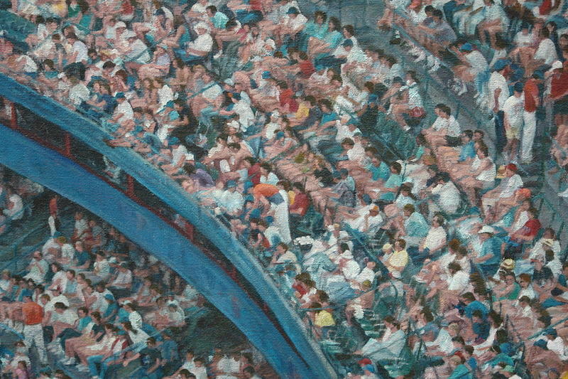detail of Birds Eye View Painting by James Sparks
