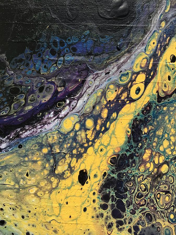 Fluid Painting - Detail of He likes space 4 by Robbie Masso Fluid Painting - Detail of He likes space 4 by Robbie Masso