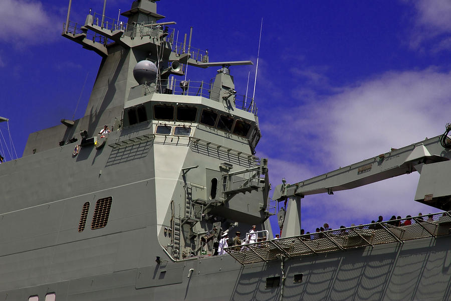 Sydney Photograph - Detail Of HMAS Adelaide by Miroslava Jurcik