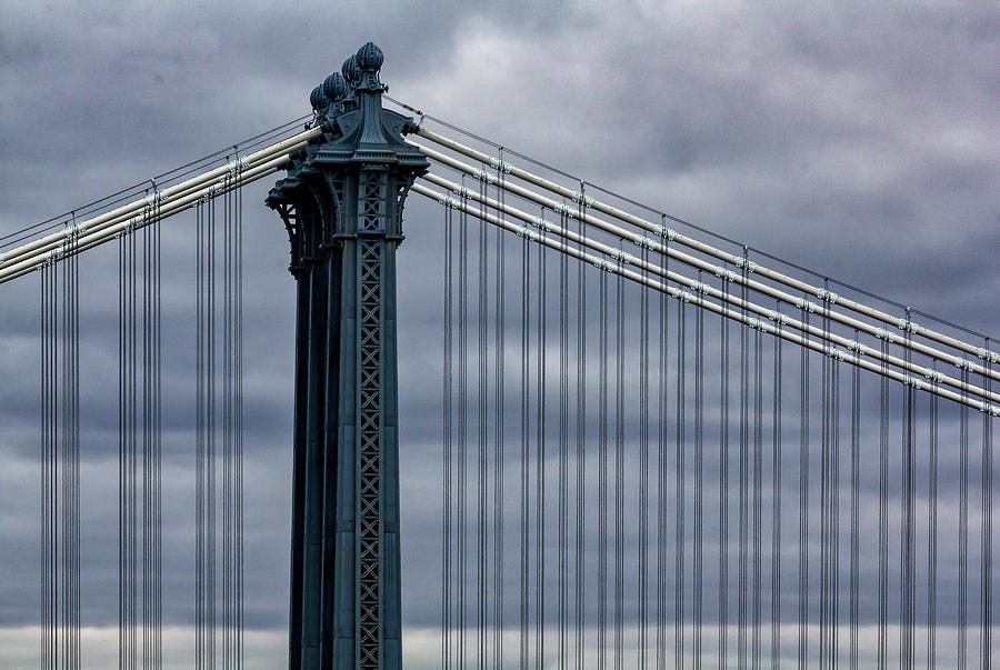Detail of Manhattan Bridge Photograph by Robert Ullmann