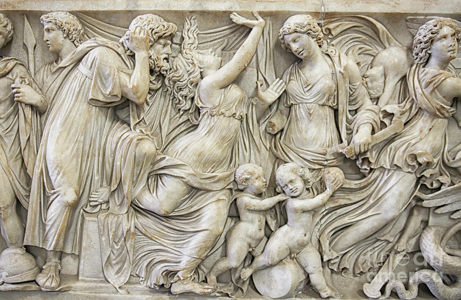 Detail of Medea sarcofagus Photograph by Patricia Hofmeester