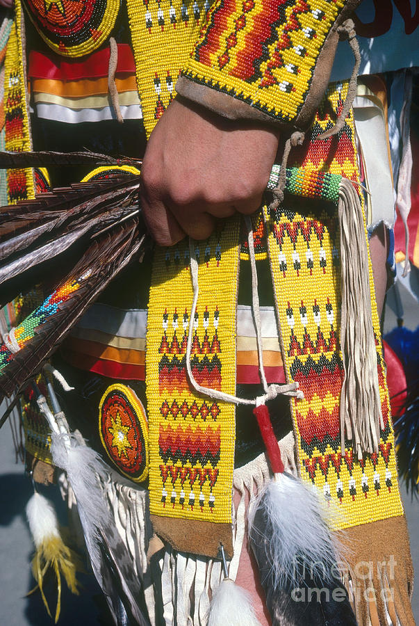 Detail Of Native American Dress Photograph by Alan Carruthers