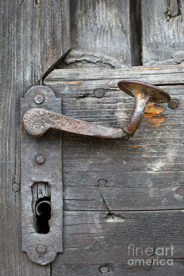 Detail of old door handle at Buchlov Castle Photograph by Michal Boubin