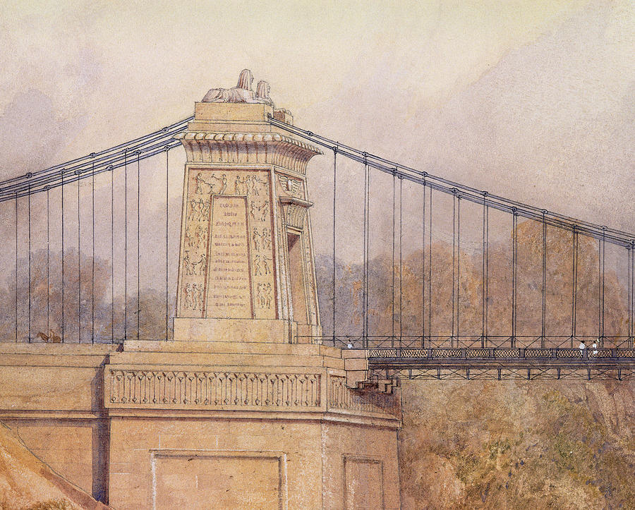 Bridge Painting - Detail of the Approved Design for the Clifton Suspension Bridge by Samuel Jackson