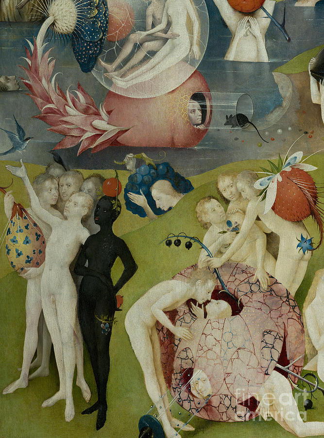 Detail of the central panel of The Garden of Earthly Delights Painting by Hieronymus Bosch