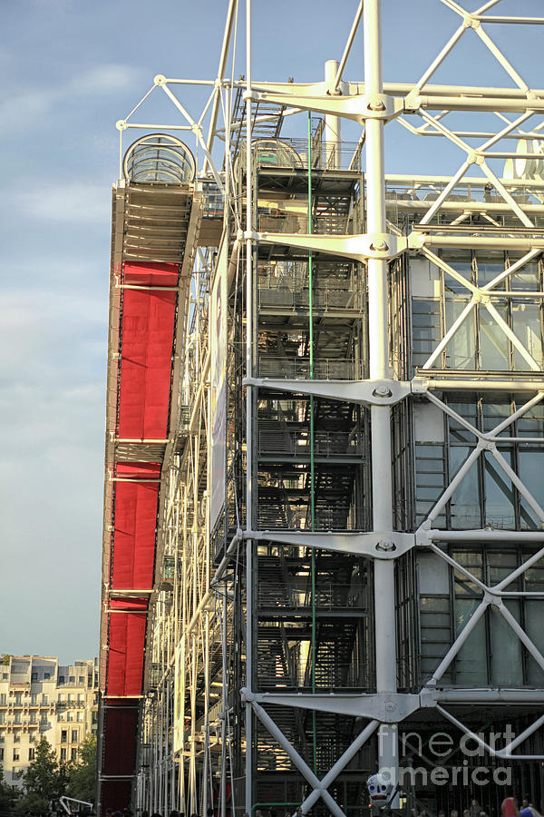 Detail of the Pompidou centre in Paris Photograph by Patricia Hofmeester