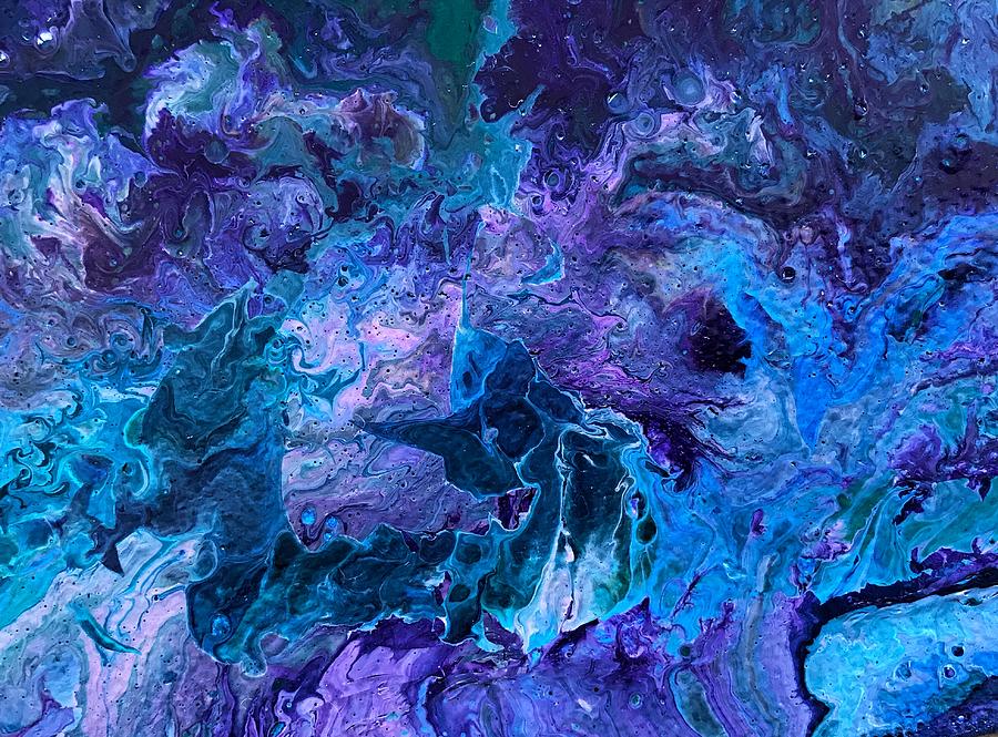 Fluid Painting - Detail of Waves 5 by Robbie Masso Fluid Painting - Detail of Waves 5 by Robbie Masso