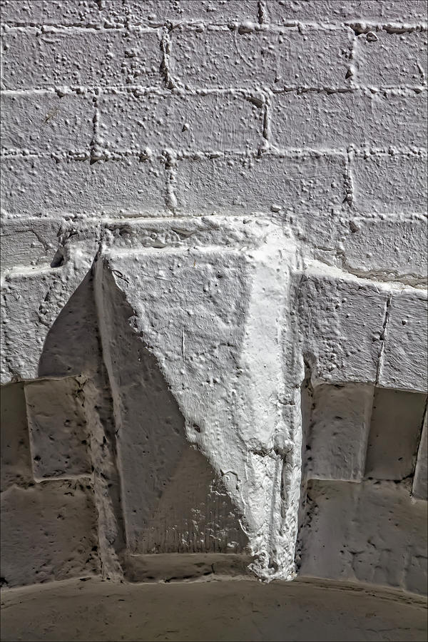 Detail of White Brick Wall Photograph by Robert Ullmann