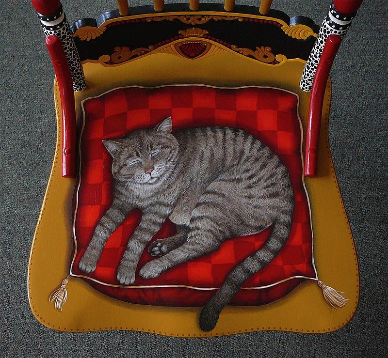 Cat Sitting On Chair ~ proenddesign