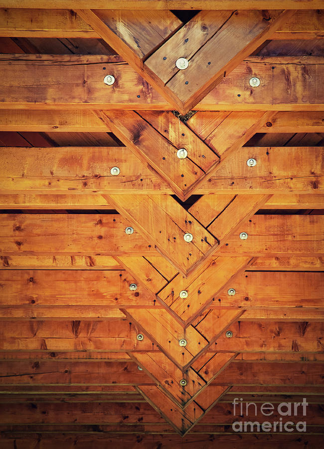 Detail The Beam Truss Roof Photograph by Jozef Jankola