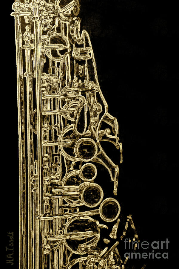 Detailed Sax III Digital Art by Humphrey Isselt