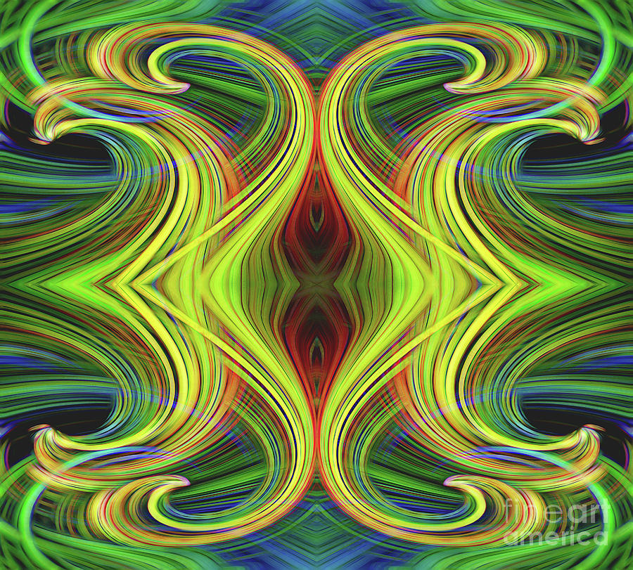 Detailed Swirled Abstract Digital Art by Linda Phelps