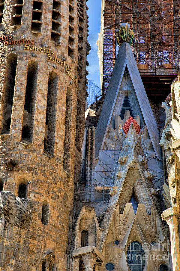 Details Gaudis La Sagrada Familia Barcelona Spain Photograph by Chuck Kuhn