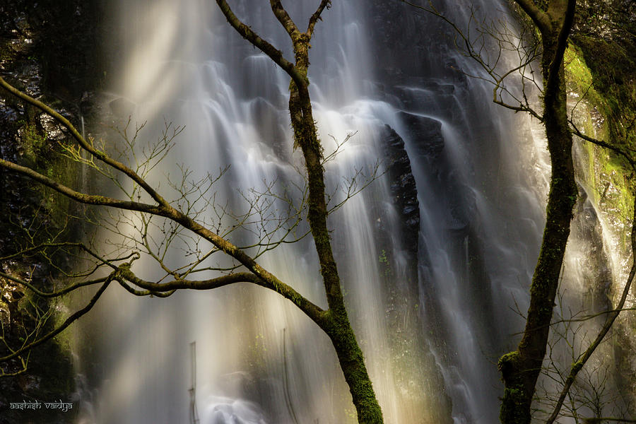 Details of Double Falls, Oregon Photograph by Aashish Vaidya