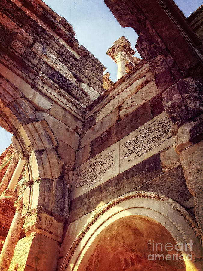 details of Ephesus Photograph by HD Connelly