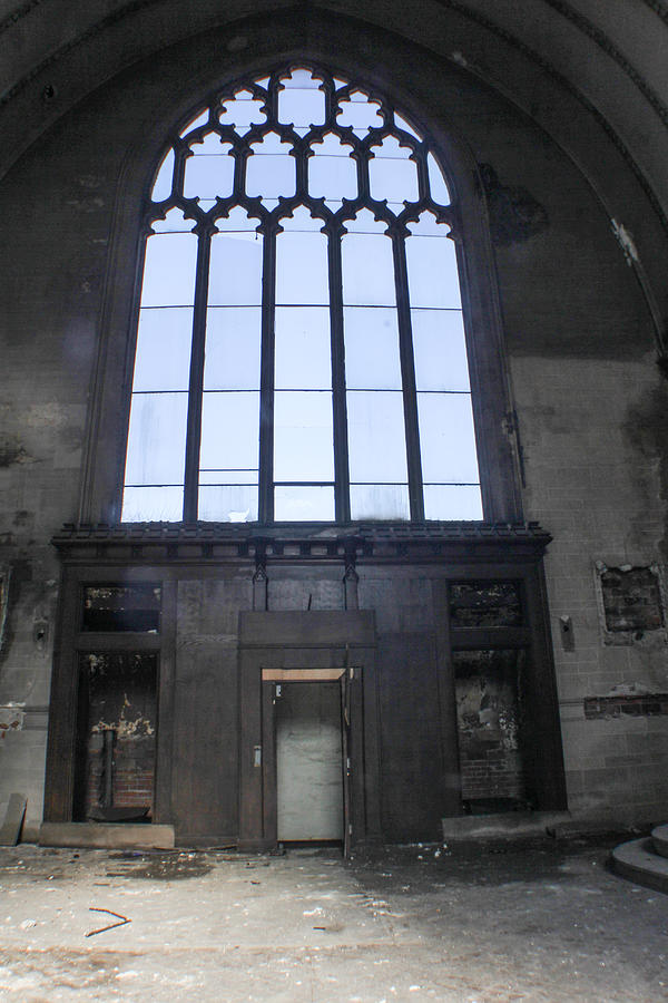 Detroit Abandoned Church Window Photograph by John McGraw