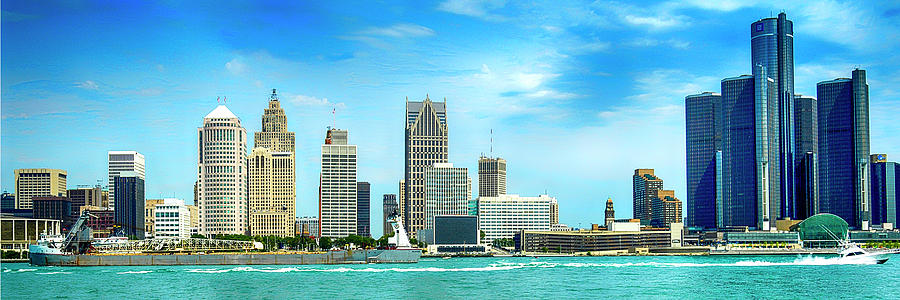 Detroit City Panorama Photograph by Chris Smith
