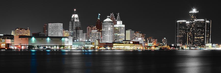 Detroit Photograph - Detroit in Black and Color by Frozen in Time Fine Art Photography