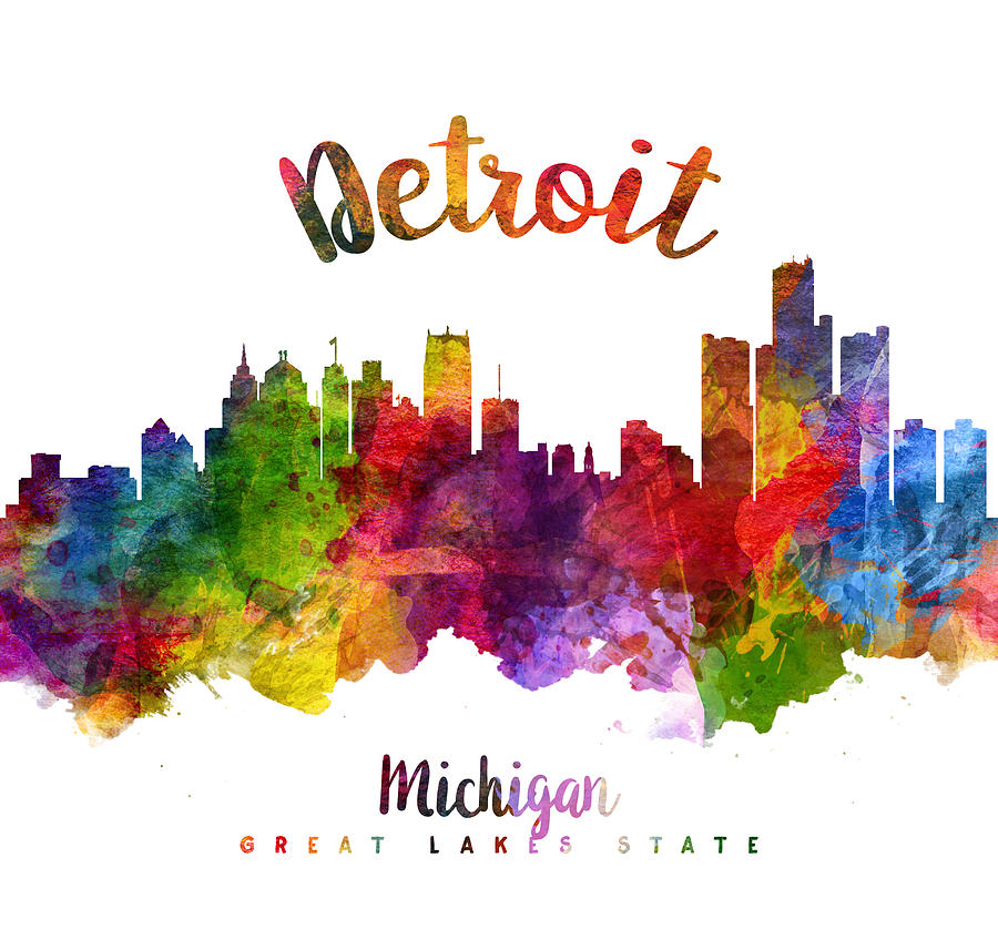 Detroit Painting - Detroit Michigan 23 by Aged Pixel