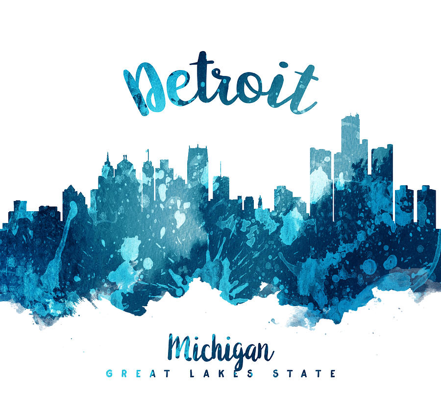 Detroit Digital Art - Detroit Michigan 27 by Aged Pixel