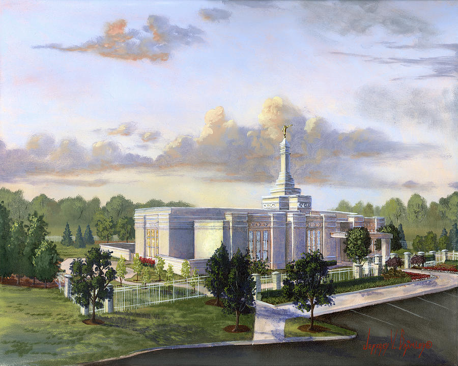 Detroit Painting - Detroit Michigan Temple by Jeff Brimley