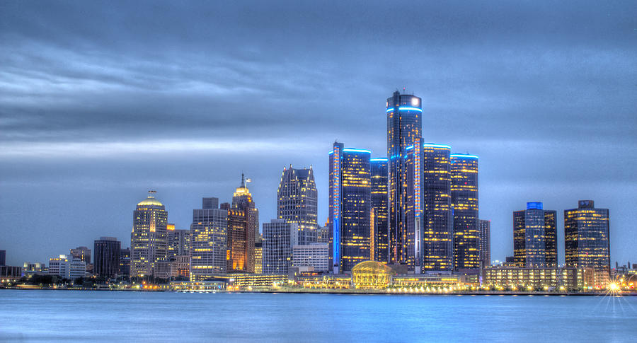 Detroit Night Sky Photograph by Chris Coleman - Fine Art America