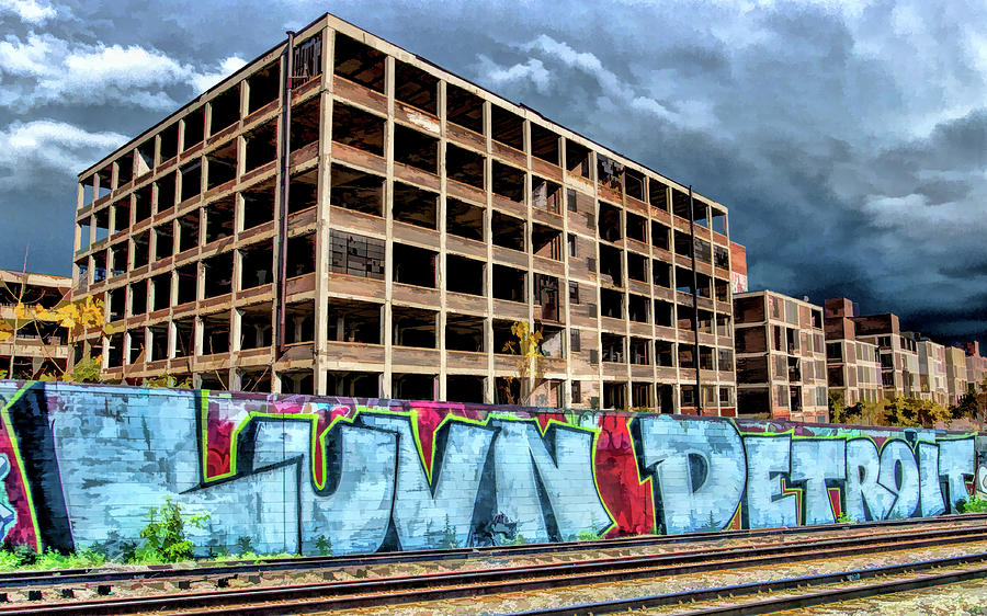 Detroit Packard Automotive Plant Painting by Christopher Arndt
