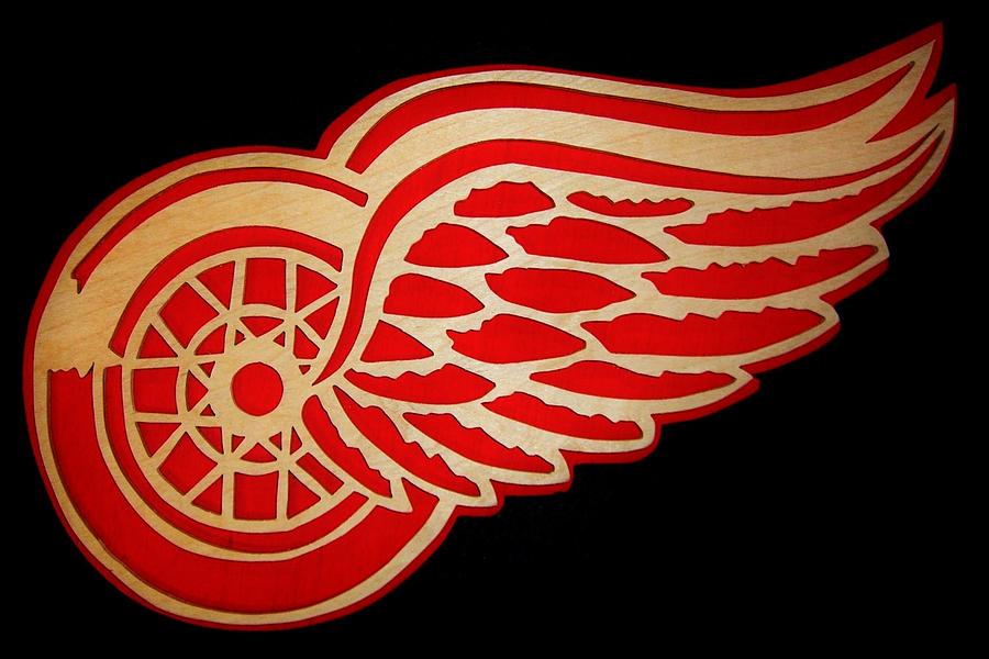 Detroit Red Wings - Scrolled Digital Art by Michael Bergman