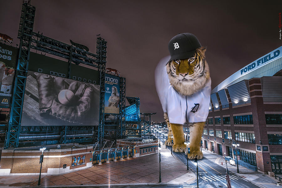 Detroit Tigers at  Comerica Park Photograph by Nicholas  Grunas