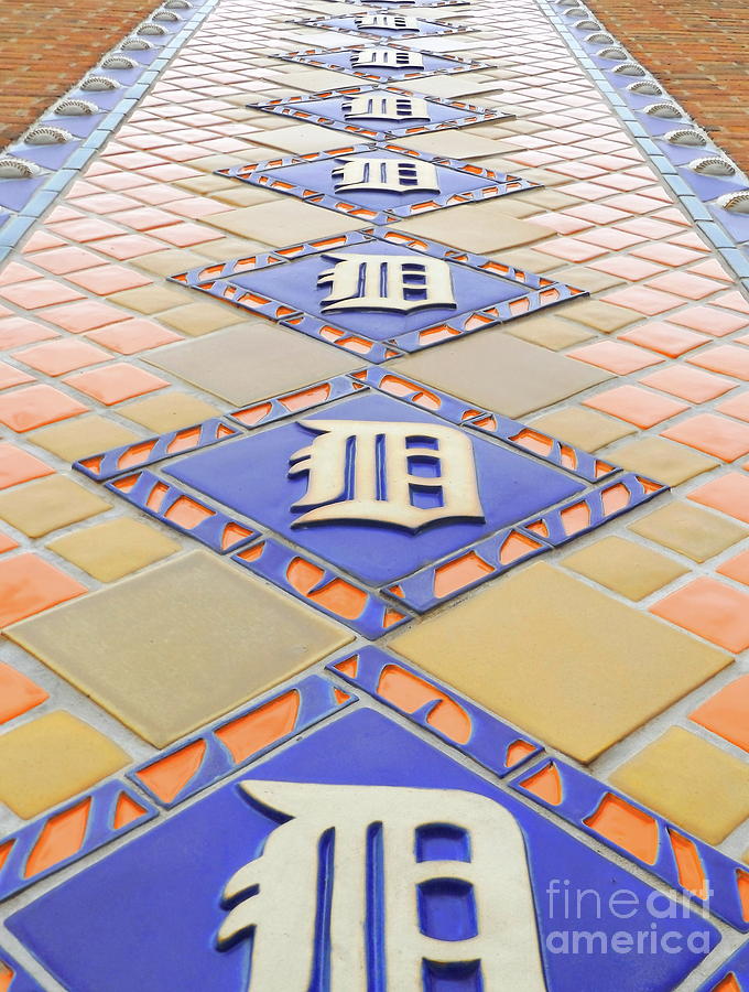 Detroit Tigers Tiles Photograph by Erick Schmidt