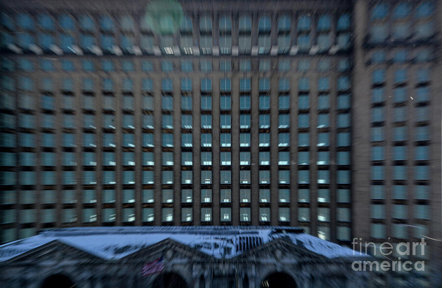 Detroit Train Station in Abstract Photograph by Randy J Heath