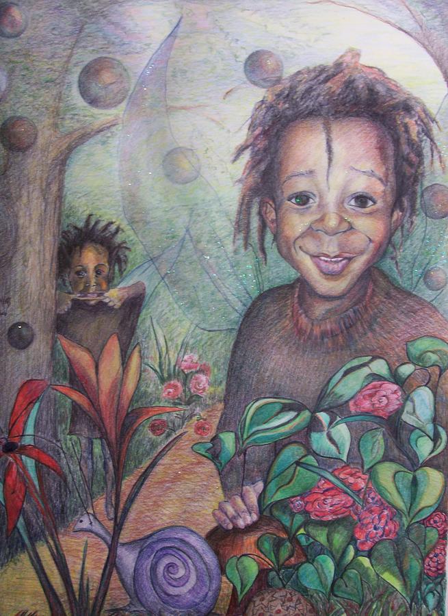 Portrait Drawing - Devens World by Joyce McEwen Crawford Portrait Drawing - Devens World by Joyce McEwen Crawford