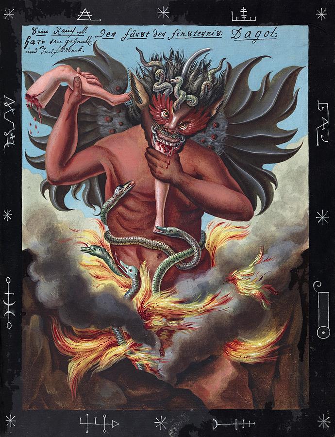Devil, 1057 Painting by Vincent Monozlay