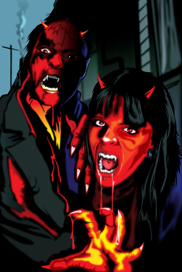 Devil vampires Digital Art by Brian Gibbs