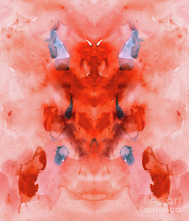 Devil - watercolor painting on paper Painting by Michal Boubin