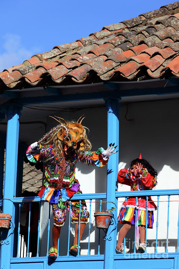 Devils at Play Paucartambo Peru Photograph by James Brunker