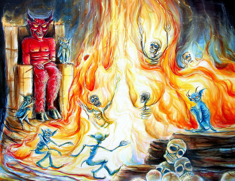Devils Inferno II Painting by Heather Calderon