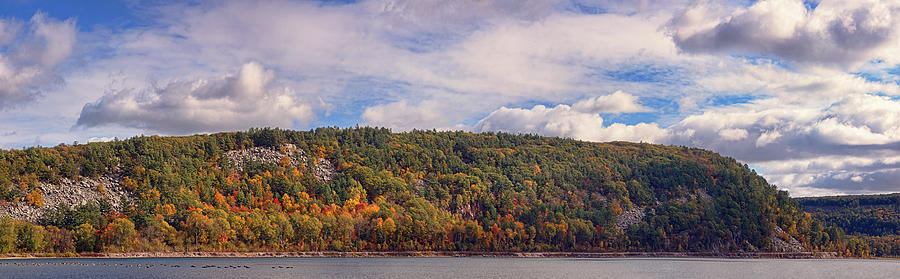 Devils Lake Autumn Text. Photograph by Theo OConnor