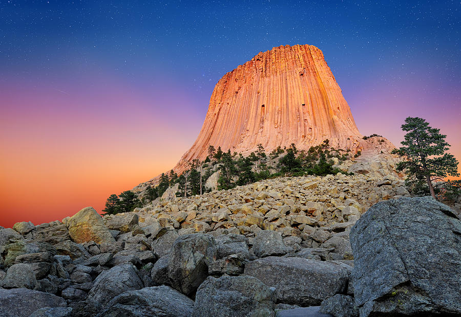 Close Encounters Of The Third Kind Photograph - Devils Tower by Edwin Verin