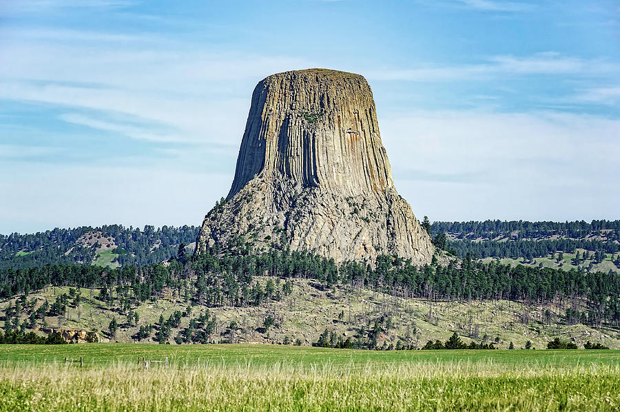 Devils Tower National Monument Wyoming  -  DEVTOW001 Photograph by Frank J Benz