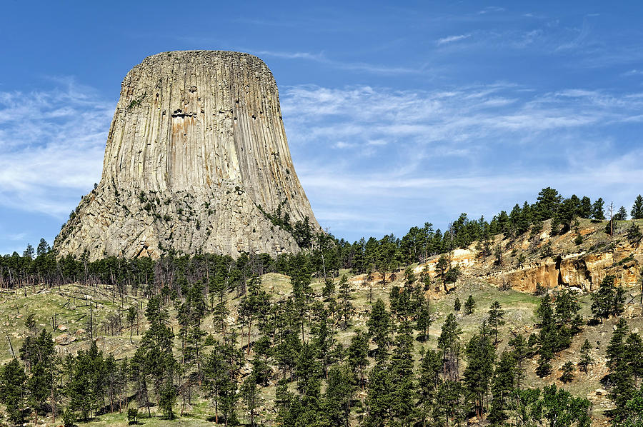 Devils Tower National Monument Wyoming  -  DEVTOW004 Photograph by Frank J Benz