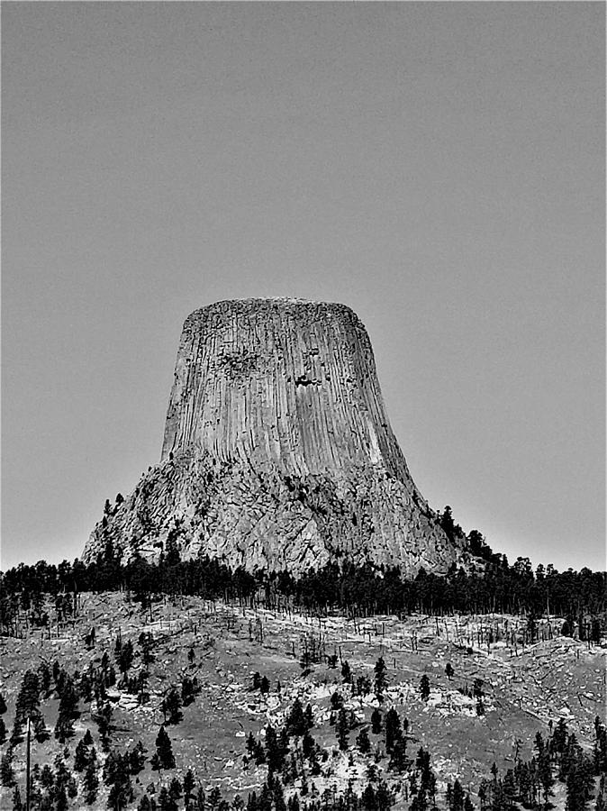Devils Tower1 B W Photograph by Rob Hans