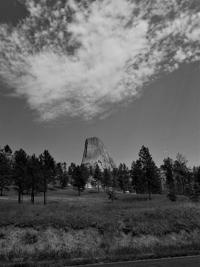 Devils Tower12 B W Photograph by Rob Hans