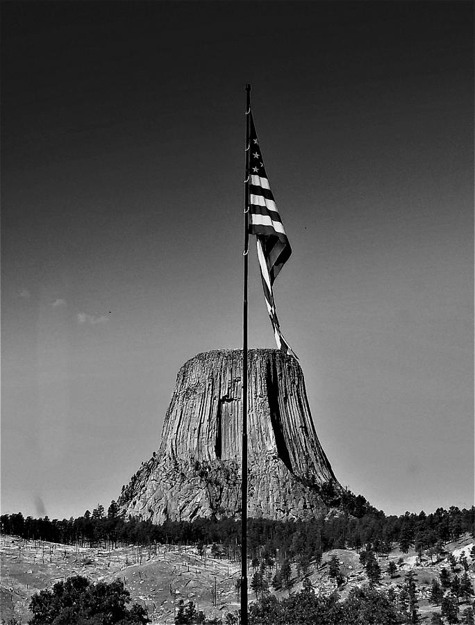 Devils Tower4 B W Photograph by Rob Hans