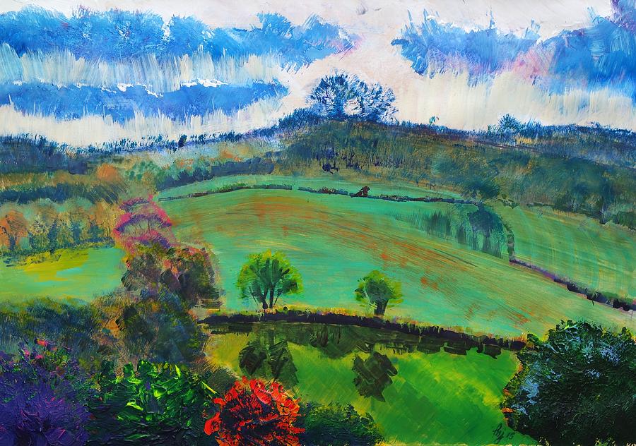 Devon Landscape Painting Painting by Mike Jory