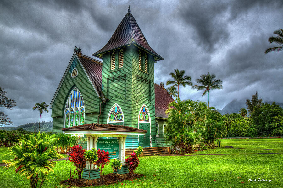 Supreme Devotion Waioli Huiia Church Hanalei Kauai Hawaii Art Photograph by Reid Callaway