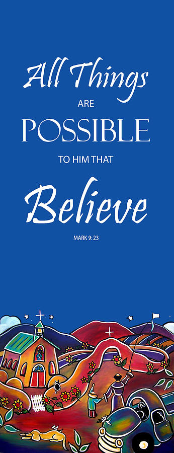Devotional Art Banner - Scripture from Mark by Jan Oliver-Schultz Devotional Art Banner - Scripture from Mark by Jan Oliver-Schultz