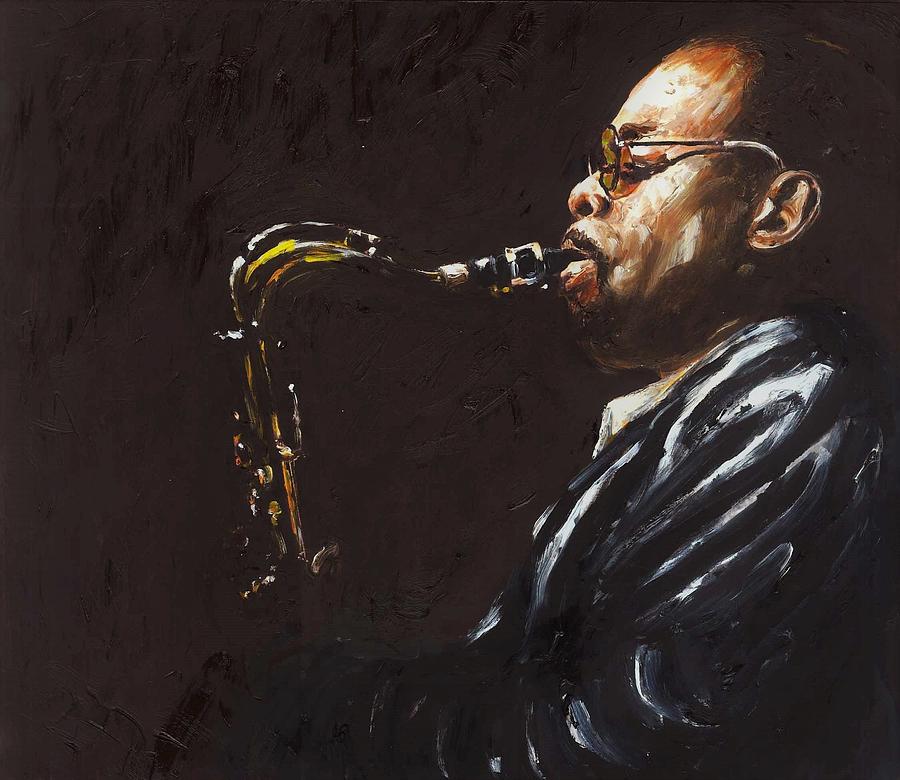 Dewey Redman Painting by Rudy Browne - Pixels