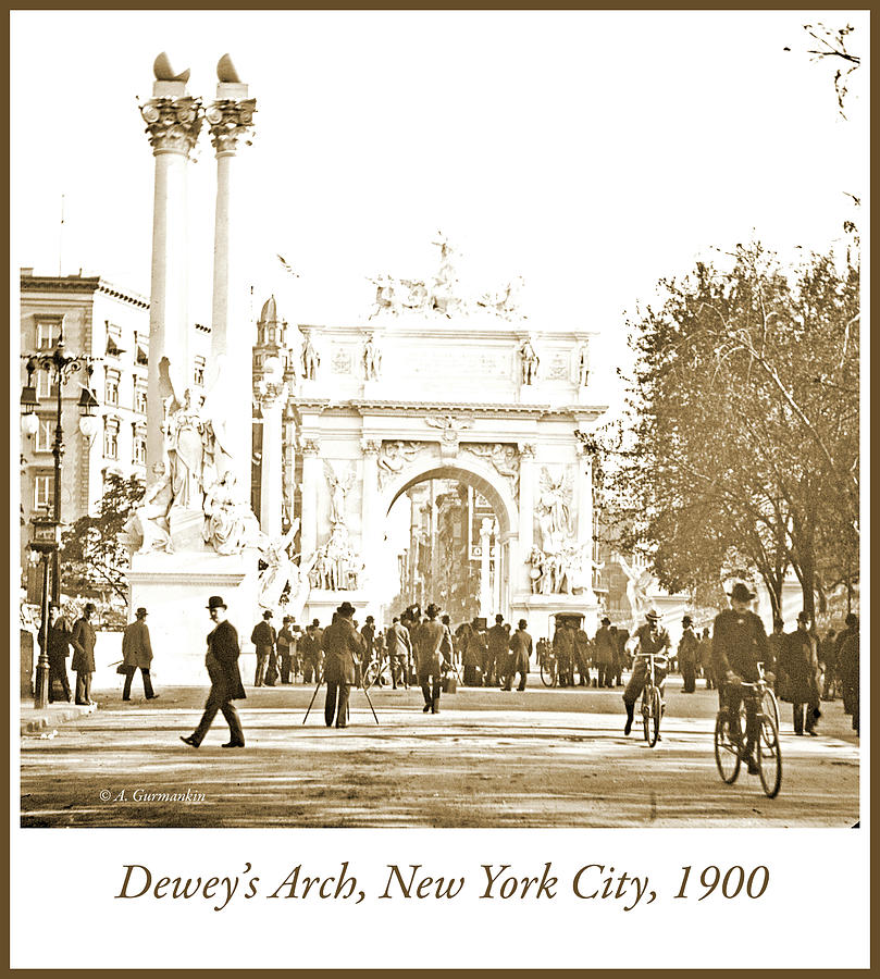 Deweys Arch, New York City, 1900, Vintage Photograph Photograph by A Macarthur Gurmankin